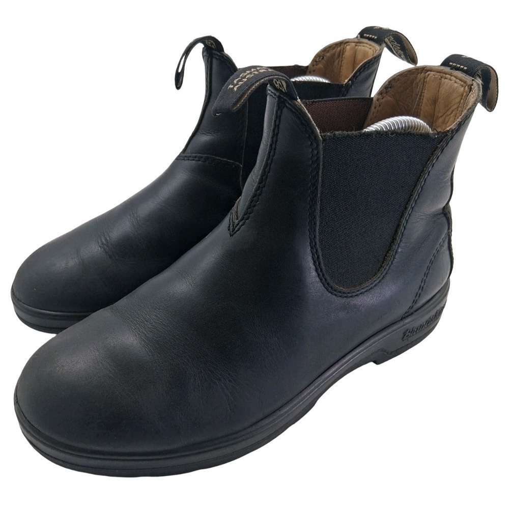 Blundstone Boots Womens 8.5 Black Leather Chelsea Pull On Ankle Work SPS Boots